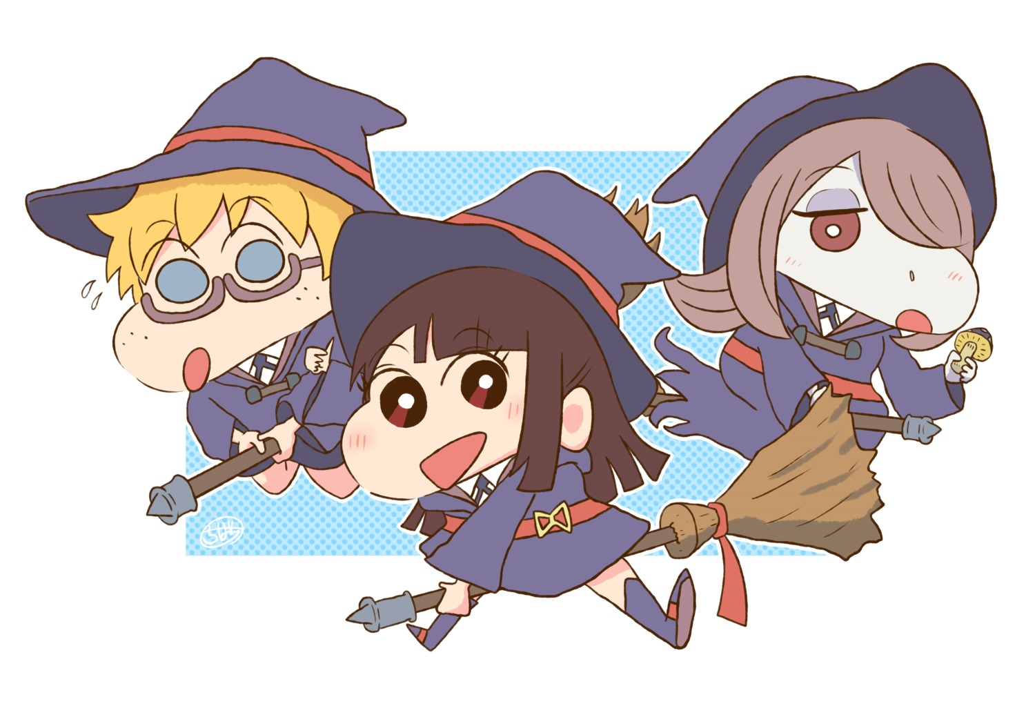 Little Witch Academia Atsuko Kagari Lotte Yanson Sucy